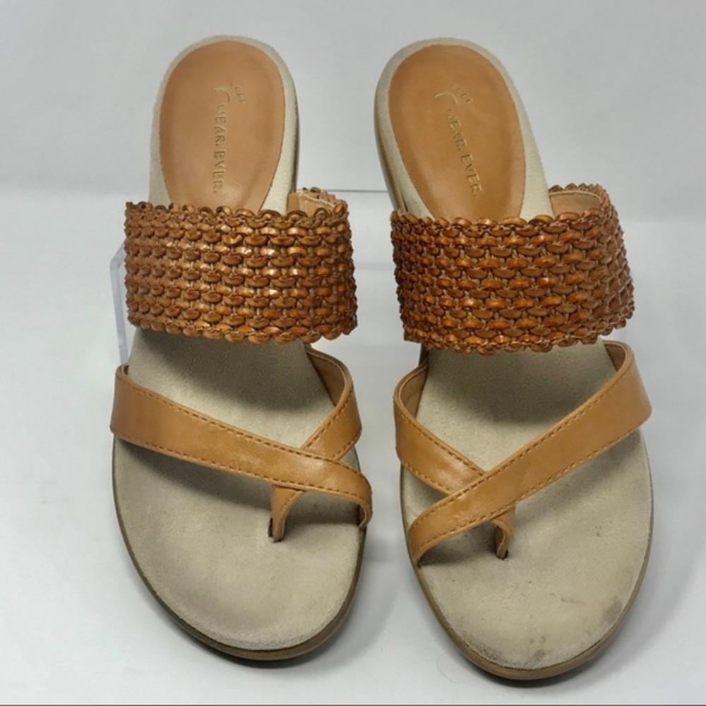 Wear.Ever Pippie Carmel Color Wedge Sandals SZ 8.5 (Great Pre-Owned Condition) - Picture 9 of 9